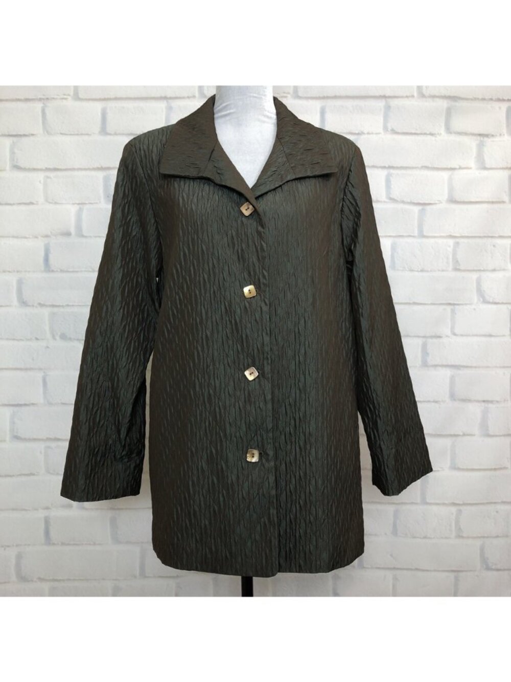 Nina McLemore Brown Quilted Jacket Size 6